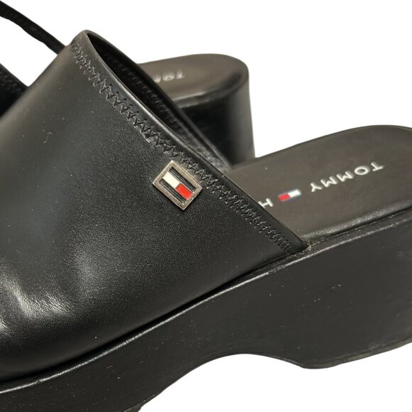 Tommy Hilfiger Chunky Platform Y2K Black Mules - Picture 4 of 12